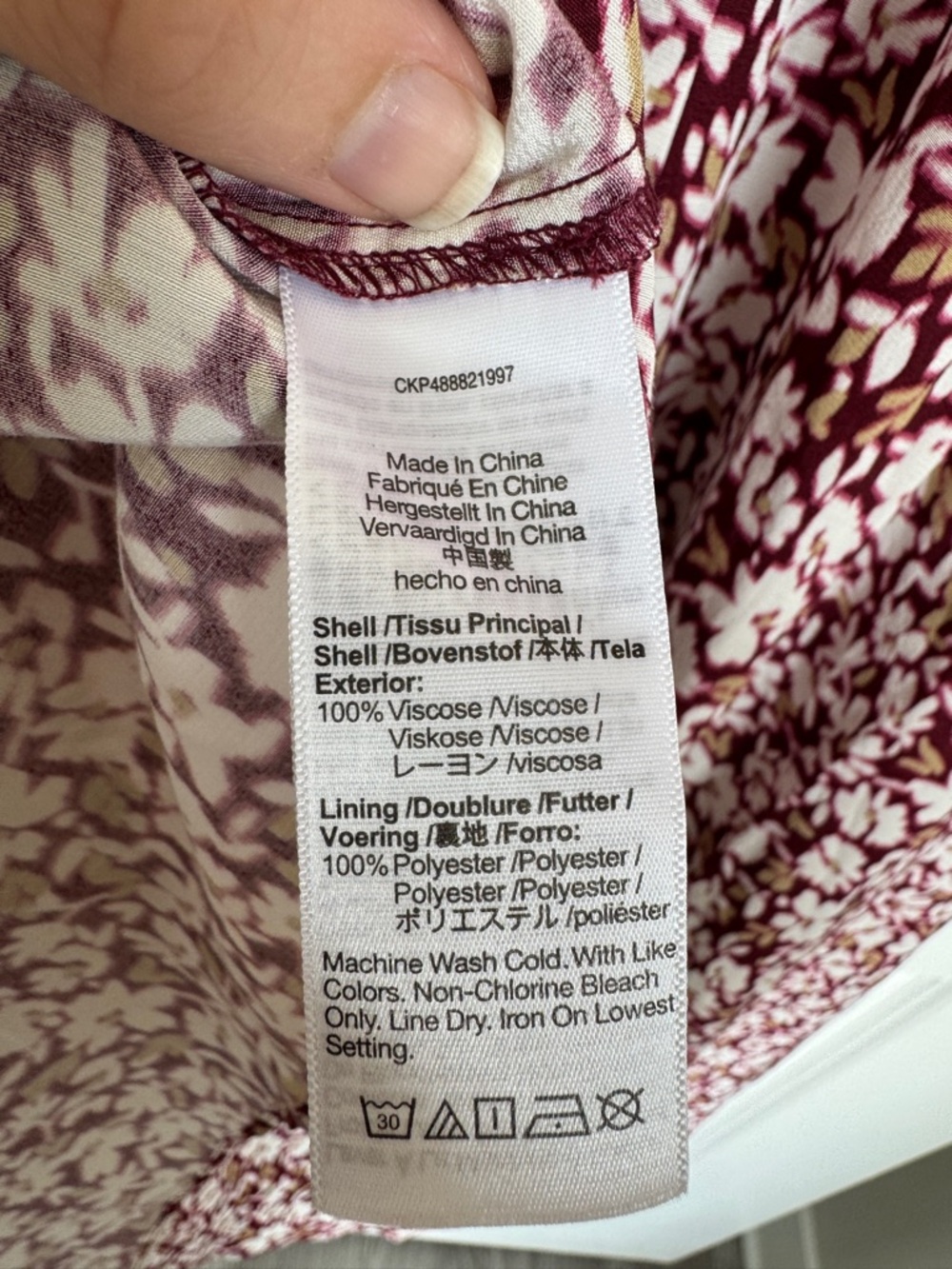 NWOT! MADEWELL Ruffled Scoopneck Maxi Dress Emma Floral Burgundy Size 4 🌸 - Picture 11 of 15